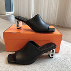 ICONIQUE 60 SANDAL BLACK CALFSKIN