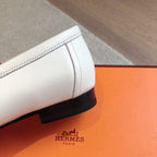 Paris Loafer Grey Canvas and White Calfskin With Signature Buckle 734378