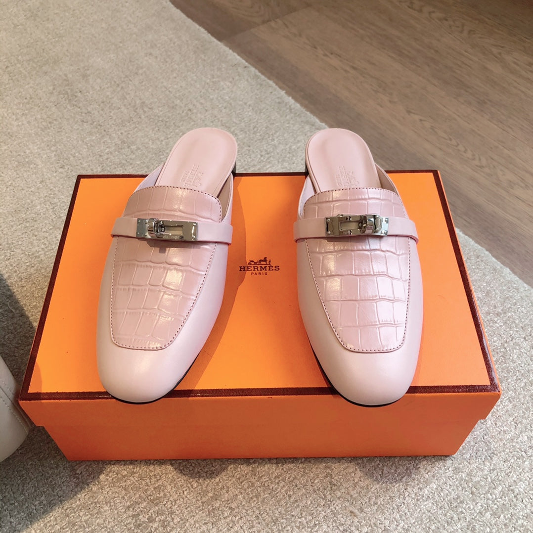HM OZ Mule Pink Cowhide 756844