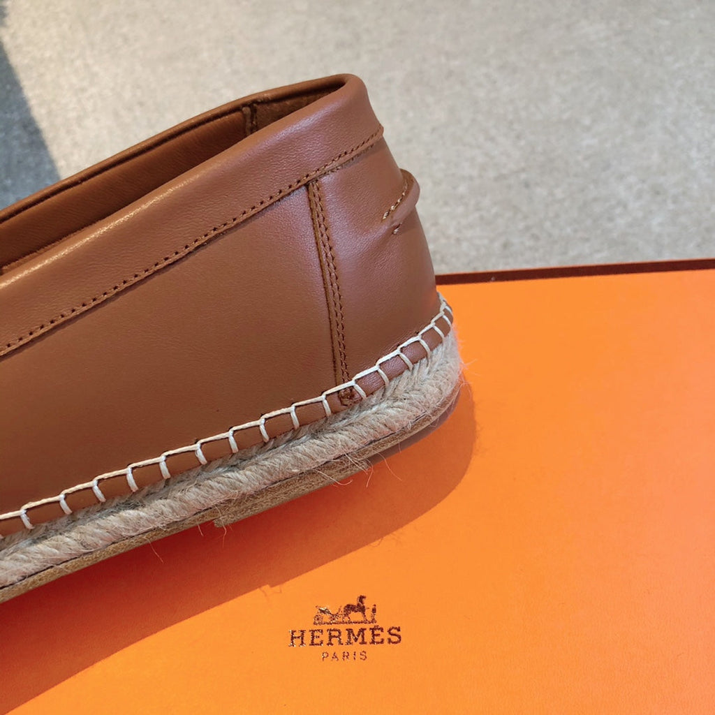 HM Trip Espadrille Brown Calfskin