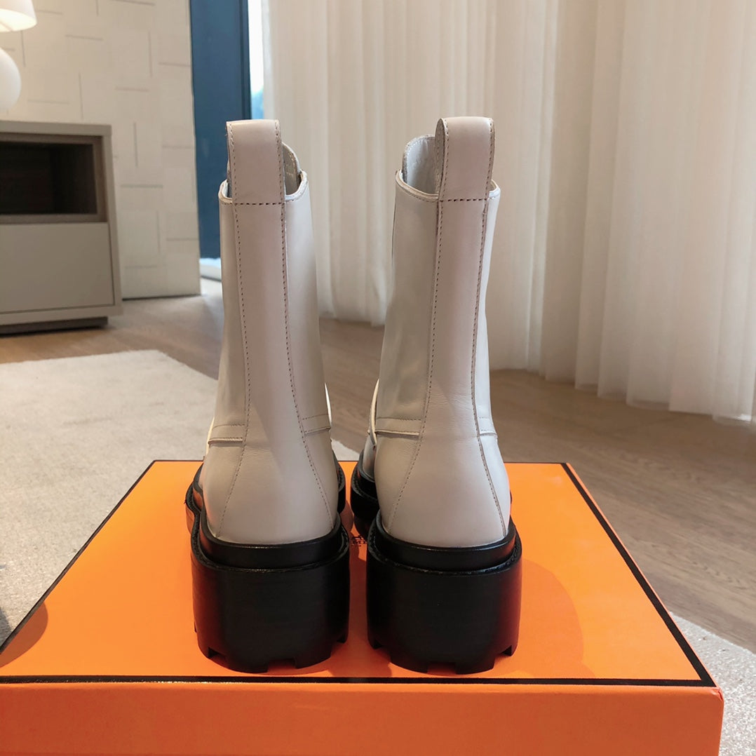 HM Funk Ankle Boot Grey Calfskin