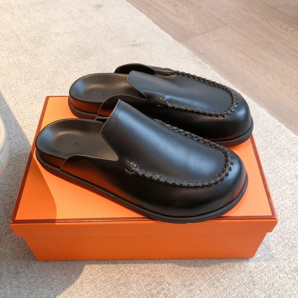 HM Men's 25 Johan Mule Black Sheepskin 582082