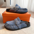 HM Men's 25 Key Mule Blue Suede 582064