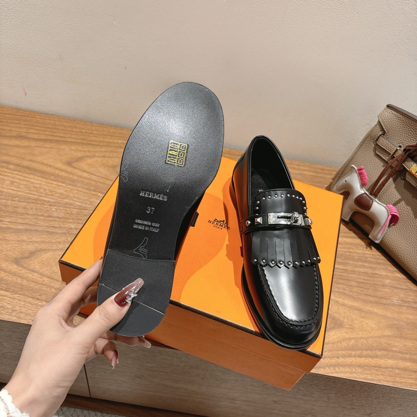 HM Destin Loafers Black Cowhide 526184