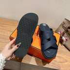 HM 25 Kazimir Sandal Two-tone Calfskin Canvas