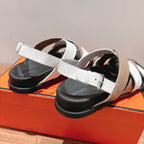 HM 25 Heracles Sandal White Nude Calfskin
