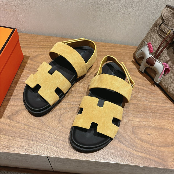 HM Men's 25 Chypre Sandals Yellow Suede 651351