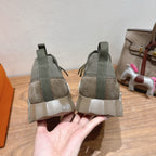 HM Sneakers Slip-On Lift Moss Green Fabrics 329547