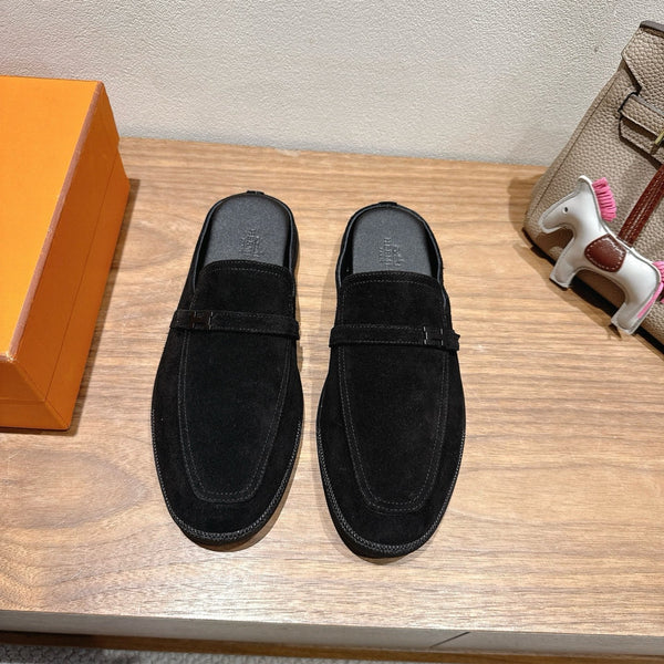 HM Men's 25 Likely Mule Black Suede 691645