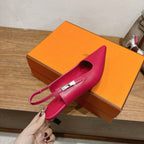 HM Lover Pump 40mm Rose Framboise Calfskin 429021