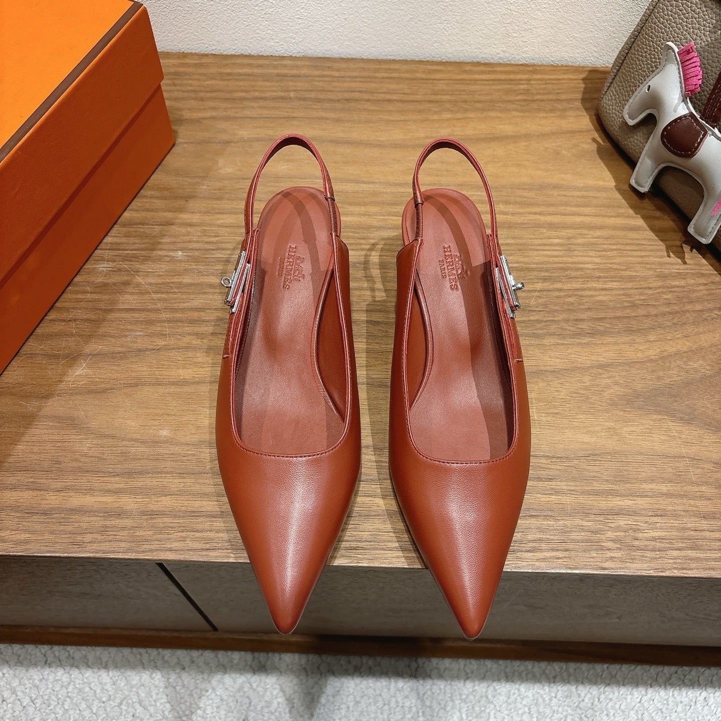 HM Lover Pump 40mm Brown Calfskin 429020