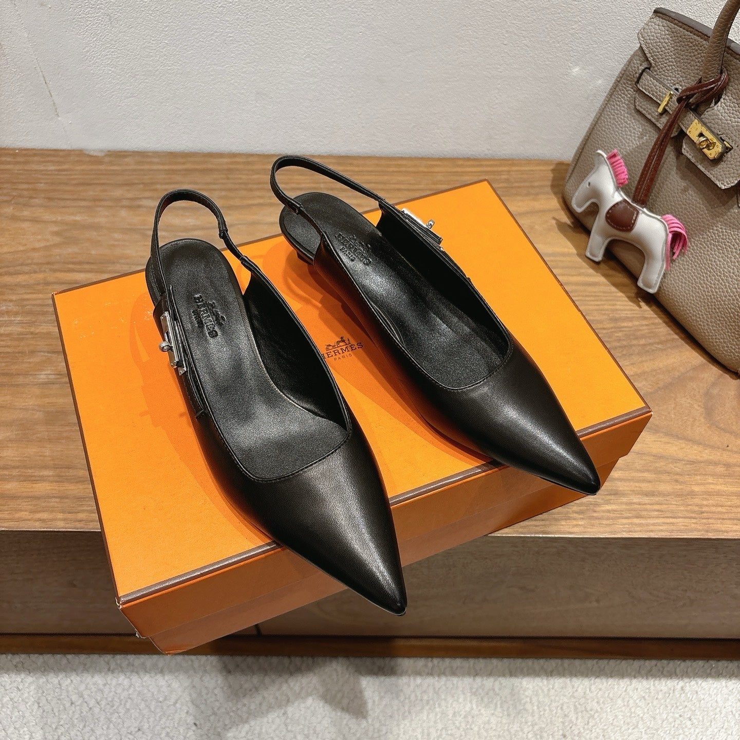 HM Lover Pump 40mm Black Calfskin 429023