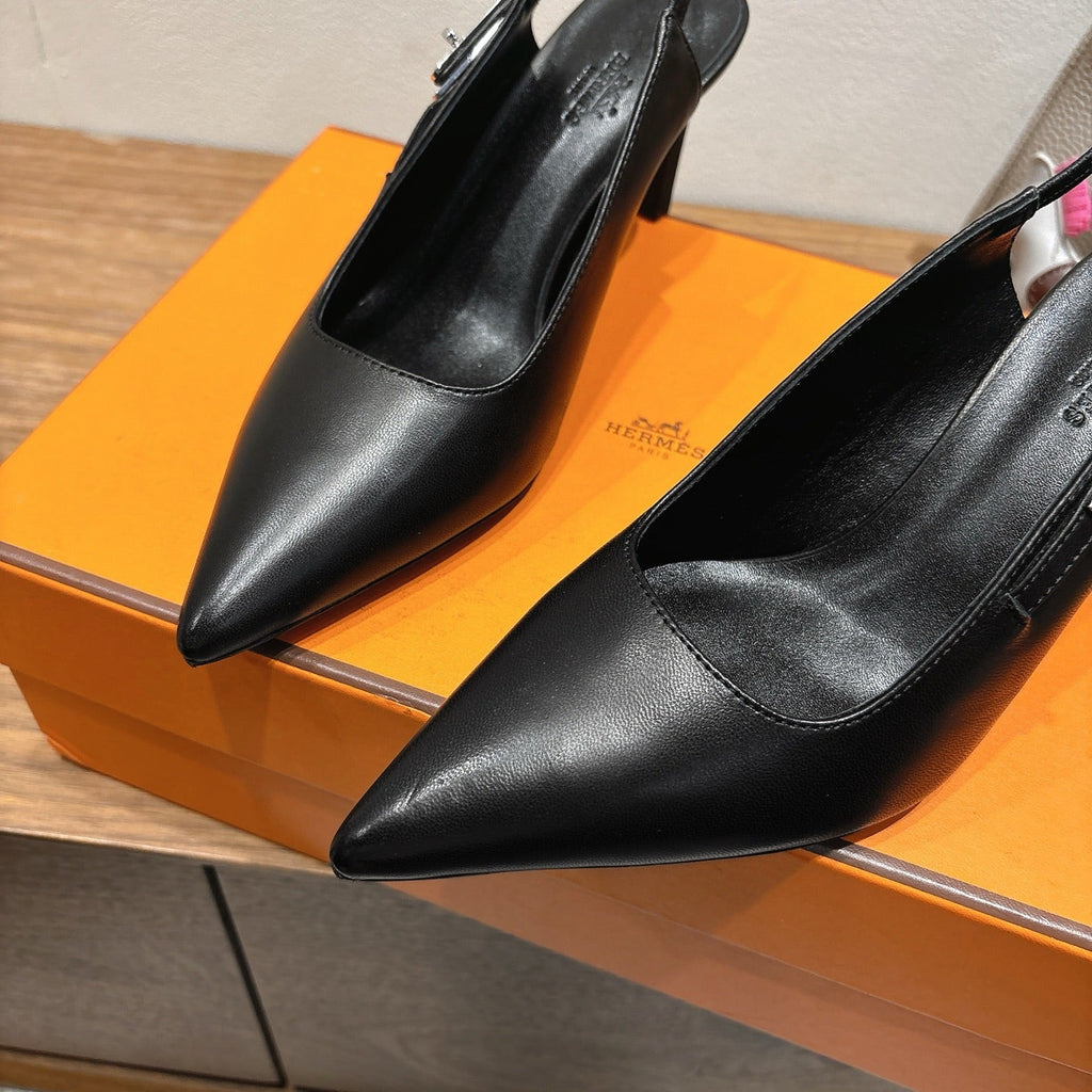 HM Lover Pump 80mm Black Calfskin 429025