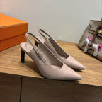 HM Lover Pump 80mm Beige Galet Calfskin 429026