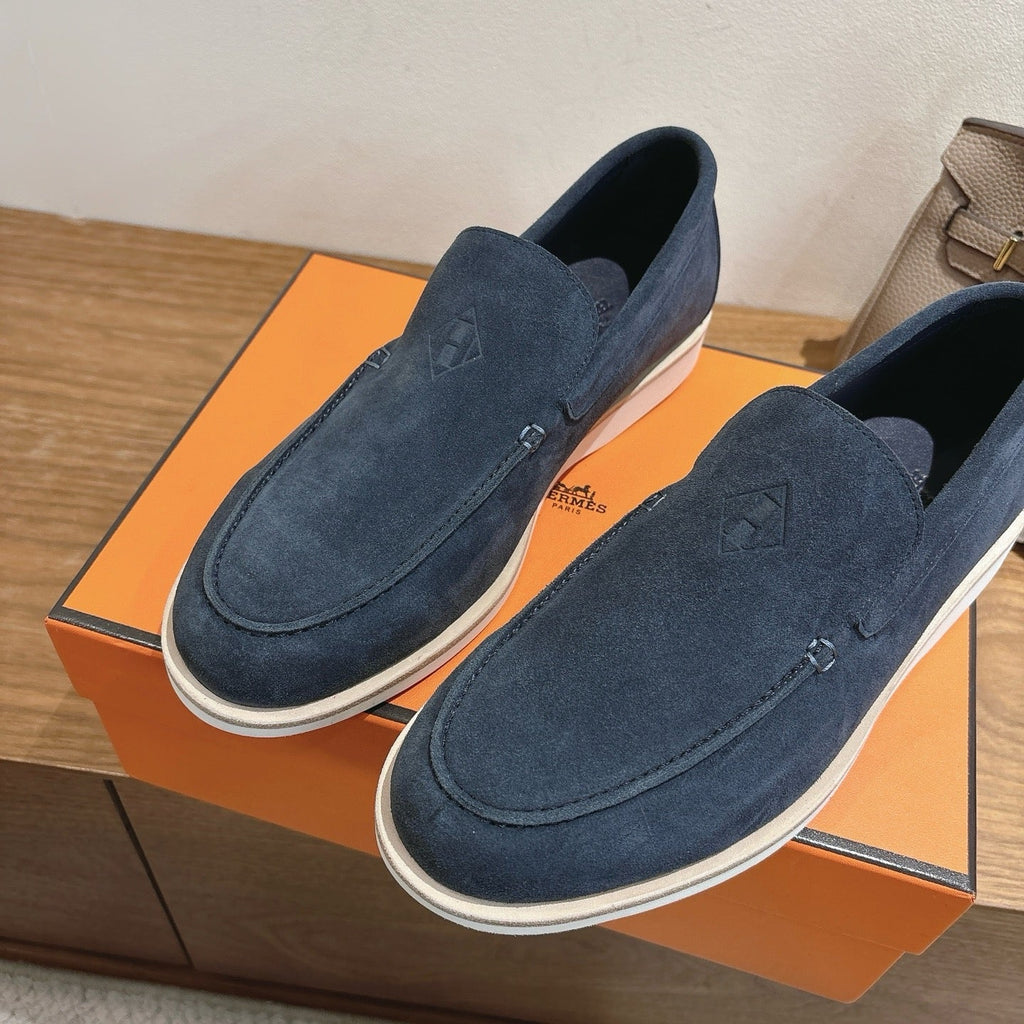 HM Impact Loafers Charcoal Blue Suede 526165
