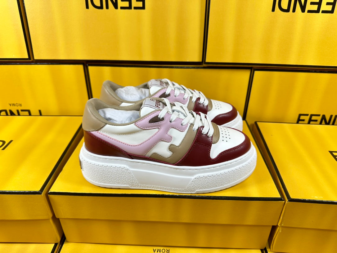 FENDI THICK- ED SNEAKER IN COLORFUL LAMBSKIN