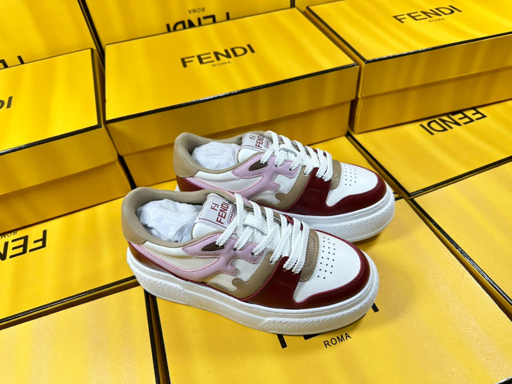 FENDI THICK- ED SNEAKER IN COLORFUL LAMBSKIN