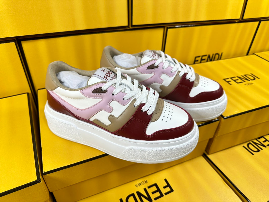 FENDI THICK- ED SNEAKER IN COLORFUL LAMBSKIN