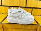 FENDI THICK- ED SNEAKER IN WHITE LAMBSKIN