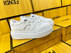 FENDI THICK- ED SNEAKER IN WHITE LAMBSKIN