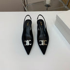 ALMA TRIOMPHE SLINGBACK IN BLACK SUEDE