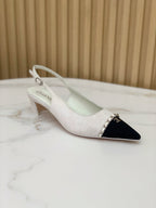CC 26s Slingback 4.5cm Chain Light Grey Suede 792604