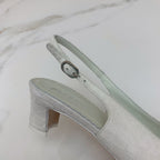 CC 26s Slingback 4.5cm Chain Light Grey Suede 792604