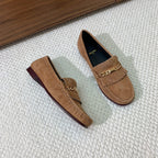 LUCO LOAFER WITH FRINGES IN COPPER BROWN SUEDE