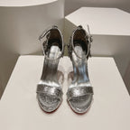 CL Fabric Pampillas Sandals Sliver Sheepskin 314919