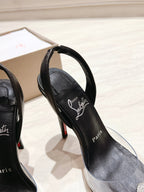 CL Astrinodo Leather And Pvc Pumps 100mm Black Leather 167647