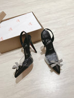 CL Astrinodo Leather And Pvc Pumps 100mm Black Leather 167647