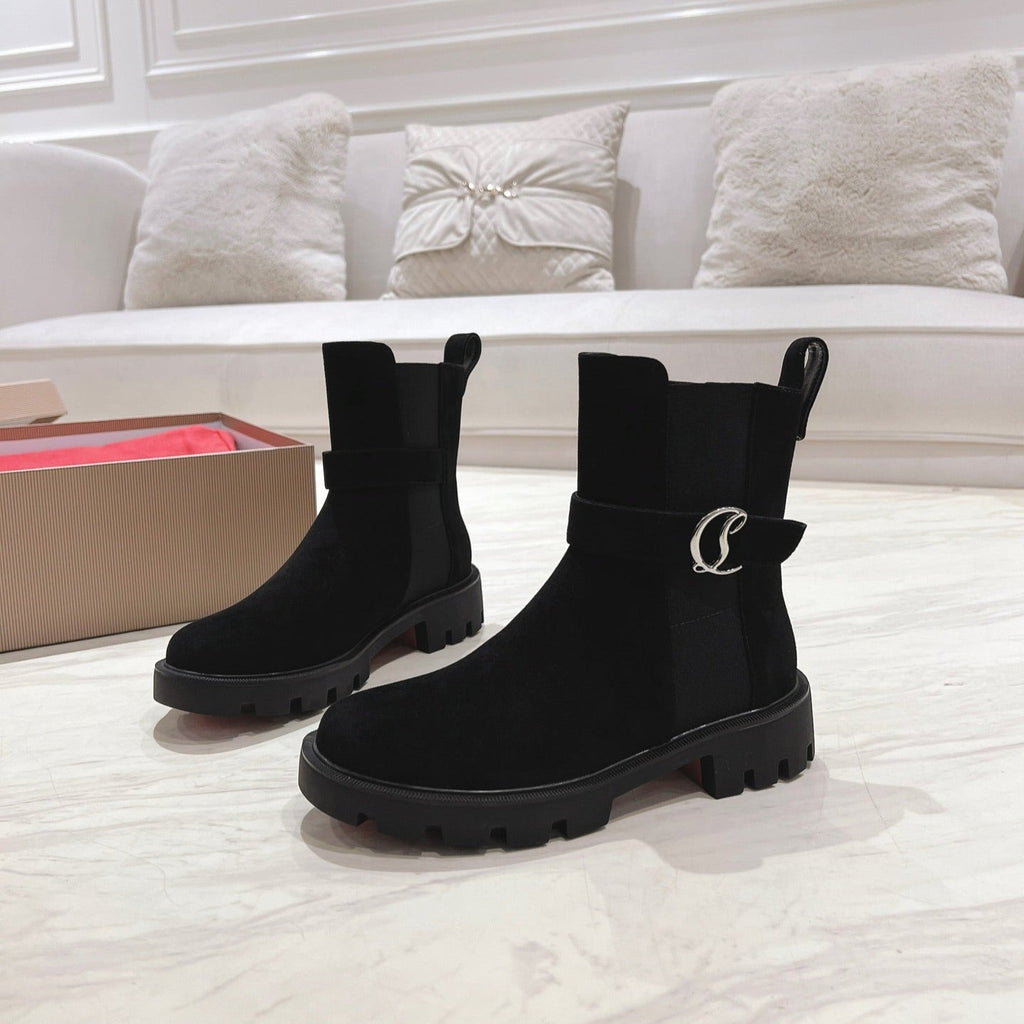 CL 25C Chelsea Booty Lug Black Suede 167683