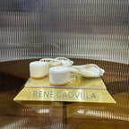 RC Gold Buckle Pearl Crystal Lamp Pendant Sandals 4.5 White Sheepskin 175008