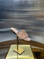 RC 25C Butterfly Flower Sandals Slippers Pink Sheepskin Rhinestone 275765