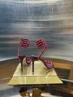 RC 25C Crystal Diamond Sandals Red Sheepskin Rhinestone 275779