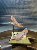RC 25C Diamond High Heels Wedding Shoes Pink Sheepskin Rhinestone 275791