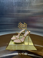 RC 25C Snake-Shaped Sandals 9.5cm Gold Sheepskin 310629