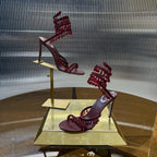 RC 25C Crystal Diamond Sandals Red Sheepskin 339493