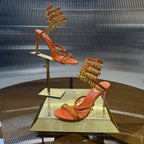 RC 25C Crystal Diamond Sandals Orange Sheepskin 339494