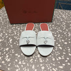 Summer Charms Sandals in Pale Gray Suede Maroon Lambskin