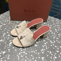 Summer Charms Mules 50 Beige Suede Salmon Lambskin