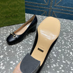 HIGH PUMP 55MM IN BLACK SHEEPSKIN