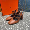 HM Jackie 80 Pump Brown Cowhide 962917