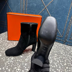 HM Lisa Ankle Boots 80mm Black Suede 531560