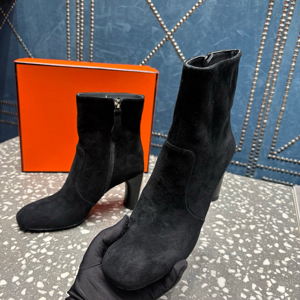 HM Lisa Ankle Boots 80mm Black Suede 531560