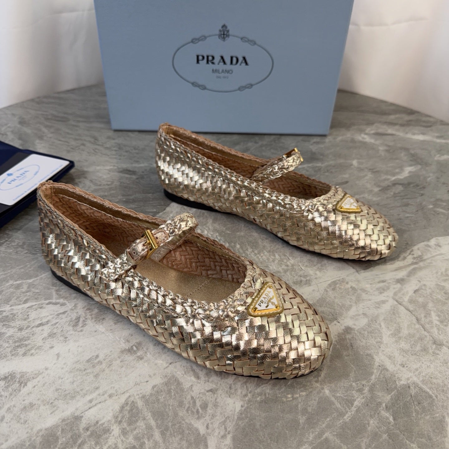Pra 26s Ballerinas Gold Leather 635151