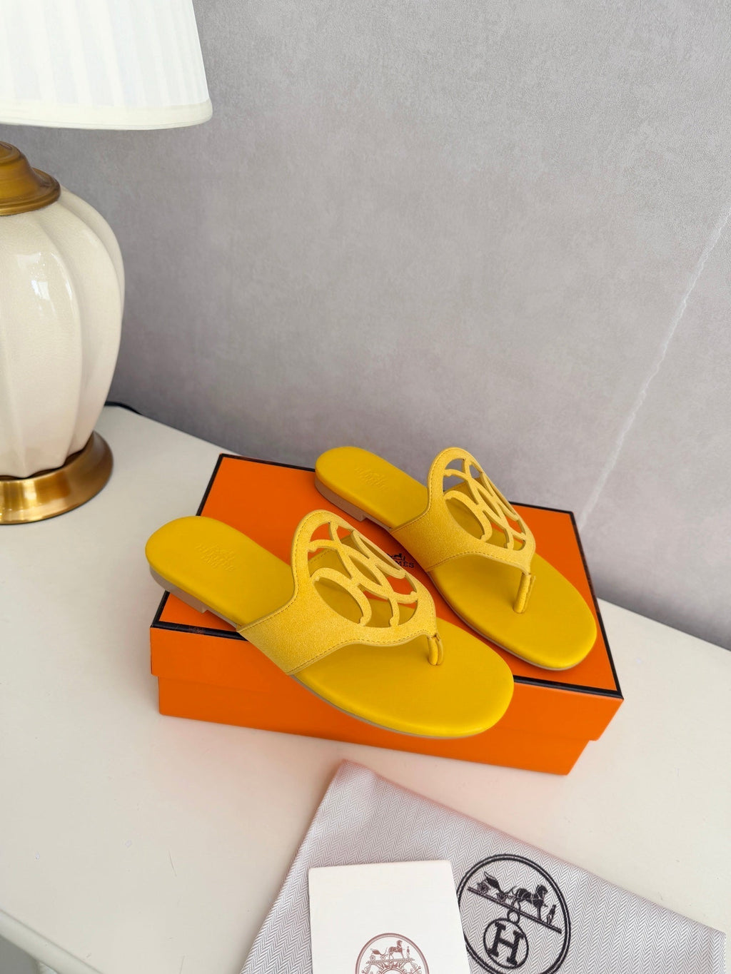 HM Mage Sandal Yellow Lambskin 605905