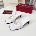 GG 2026 Early Spring Sandals White Sheepskin 688532