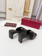 GG 2026 Early Spring Sandals Black Sheepskin 688534