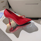 Jimmy 25 Pump High Heels Red Cowhide 240003